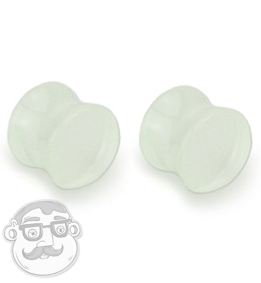 Double Flare Glow in Dark White Plugs