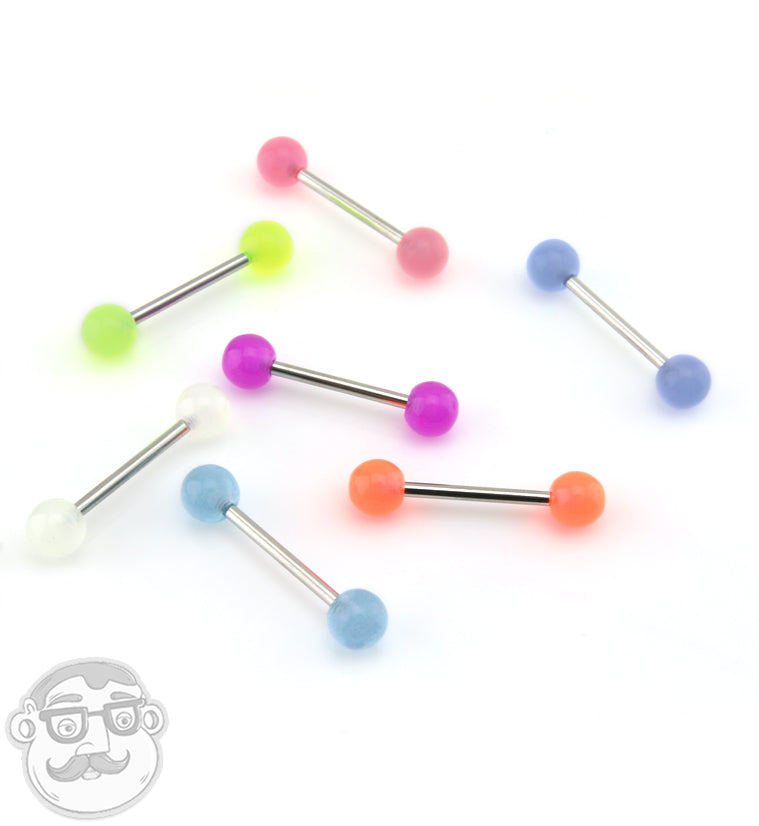14G Stainless Steel in the Dark Barbell