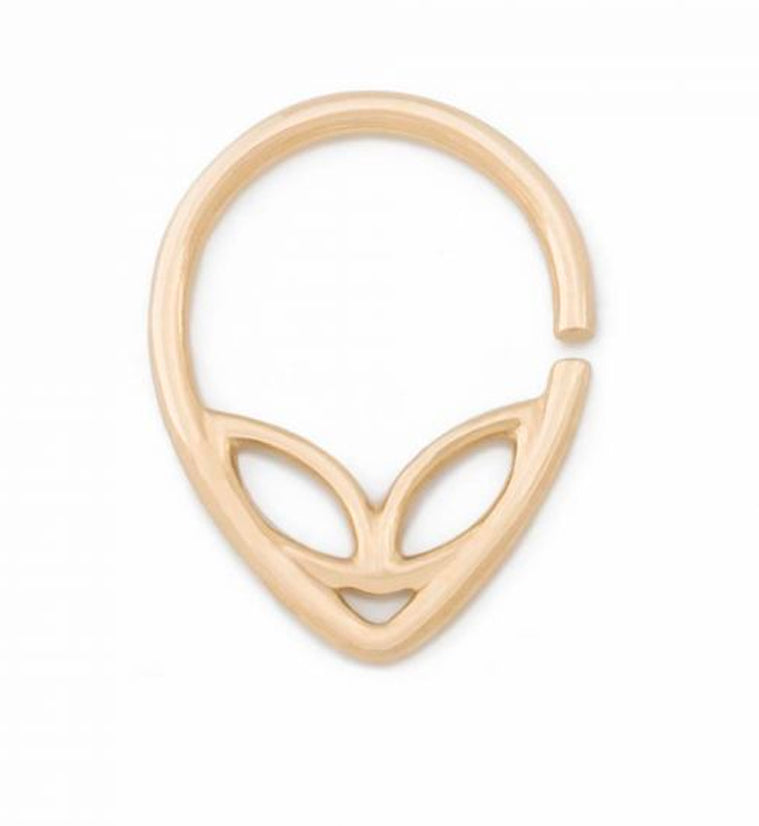 14kt Gold Alien Hoop Ring