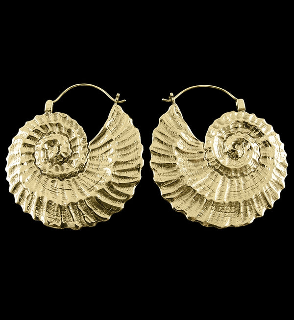 18G Ammonite Brass Hangers