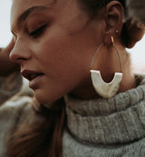 Gold Arc Titanium Hangers - Earrings