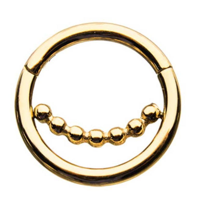 Gold PVD Faint Hinged Segment Ring