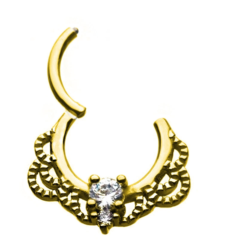 Gold PVD Caprice Hinged Segment Ring