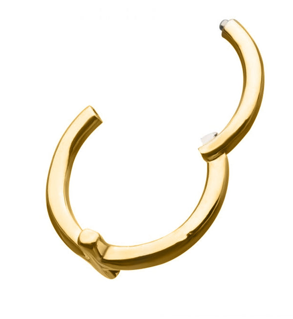 Gold PVD Cross Hinged Segment Ring