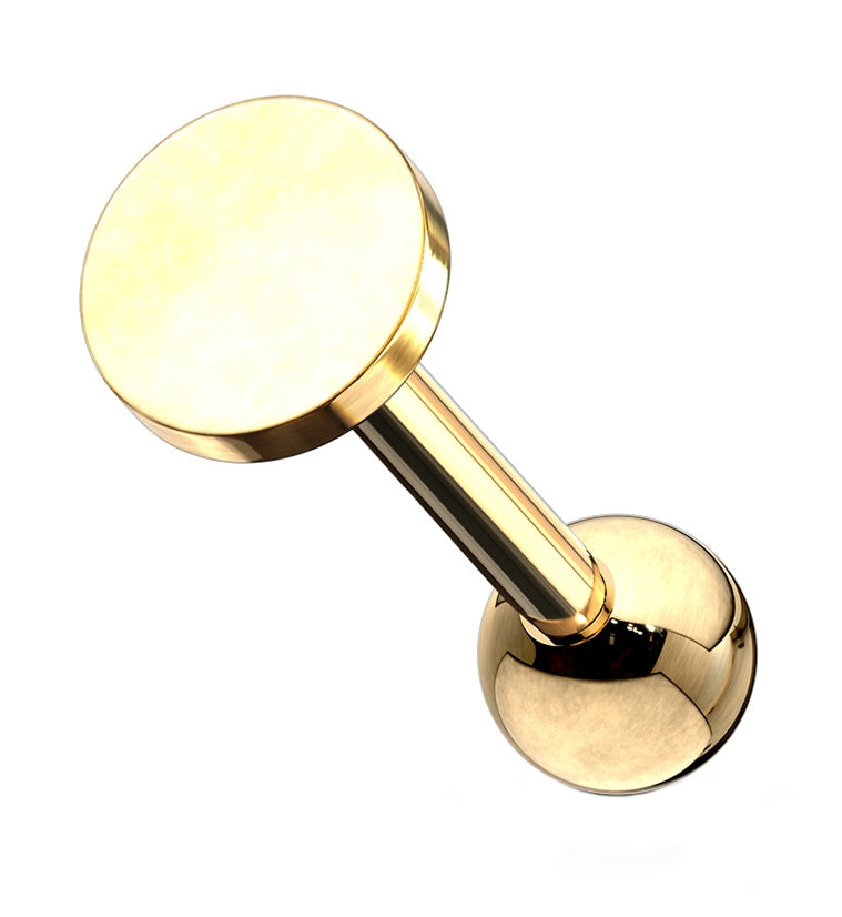 16G Gold PVD Disk Cartilage Barbell