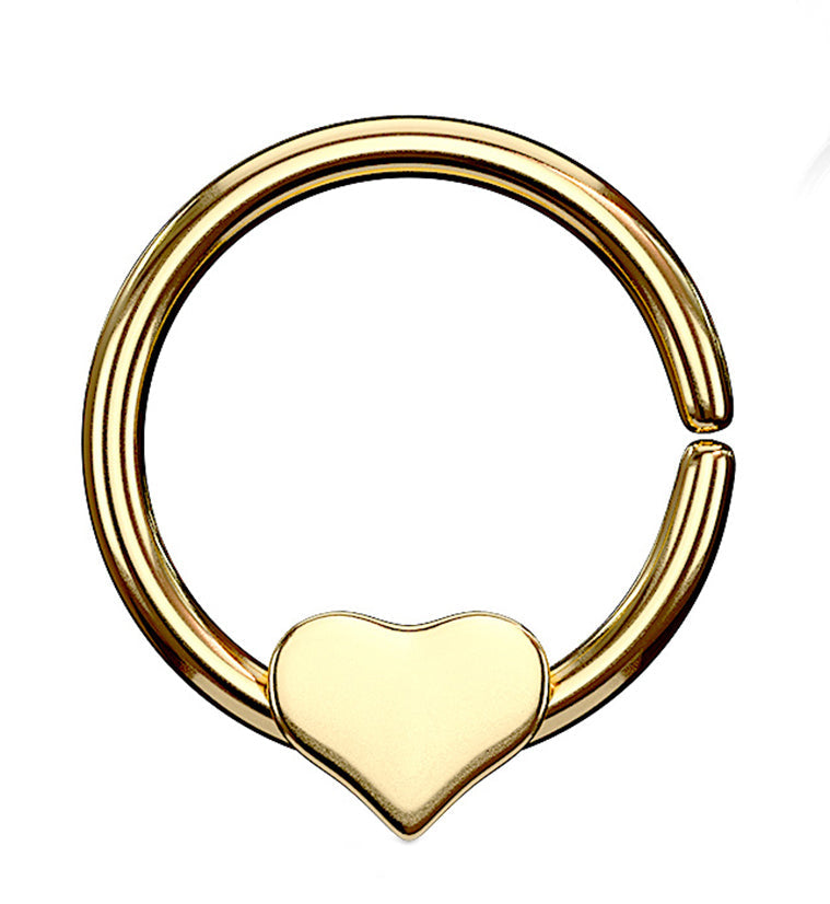 Gold PVD Removable Heart Seamless Ring
