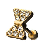 18G Gold PVD Bow Cartilage Barbell