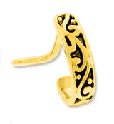 18G Gold PVD Filigree Nose Curve Ring