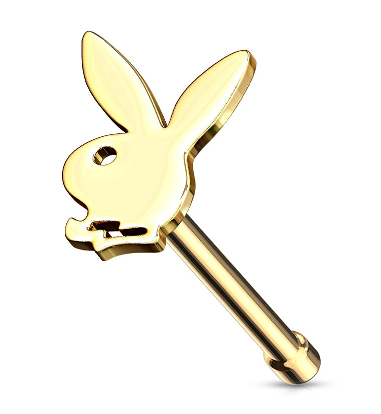 20G Gold PVD Playboy Bunny Nosebone