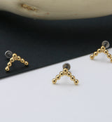 Gold PVD Beaded Point Labret Post