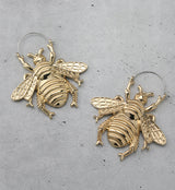 Gold PVD Bumblebee Plug Hoops