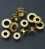 Gold PVD Circlet Stainless Steel Tunnel Plugs