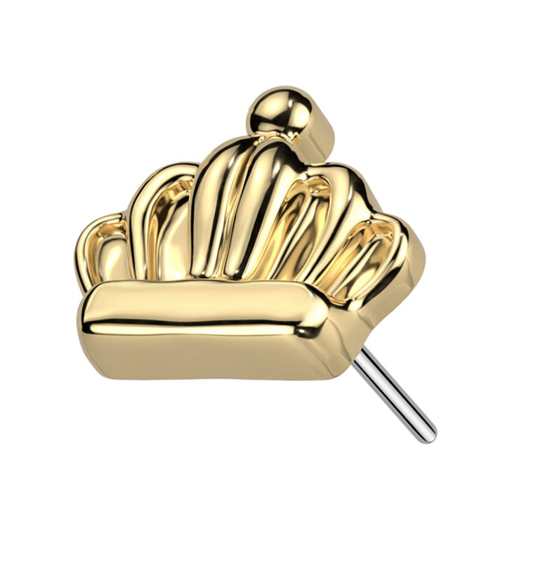 Gold PVD Crown Threadless Titanium Top