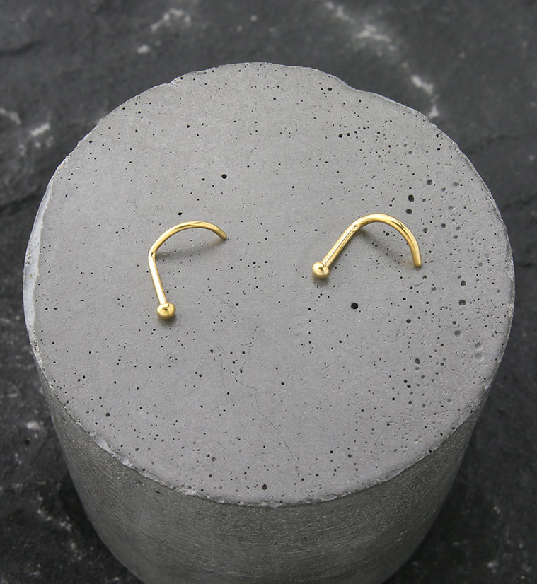 Gold PVD Dome Titanium Nose Screw