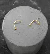 Gold PVD Dome Titanium Nose Screw