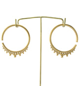 Gold PVD Drip Bead Hoop Stainless Steel Ear Weights