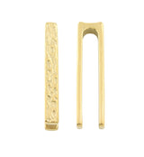 Gold PVD Hammered Tower Bar Ear Weights