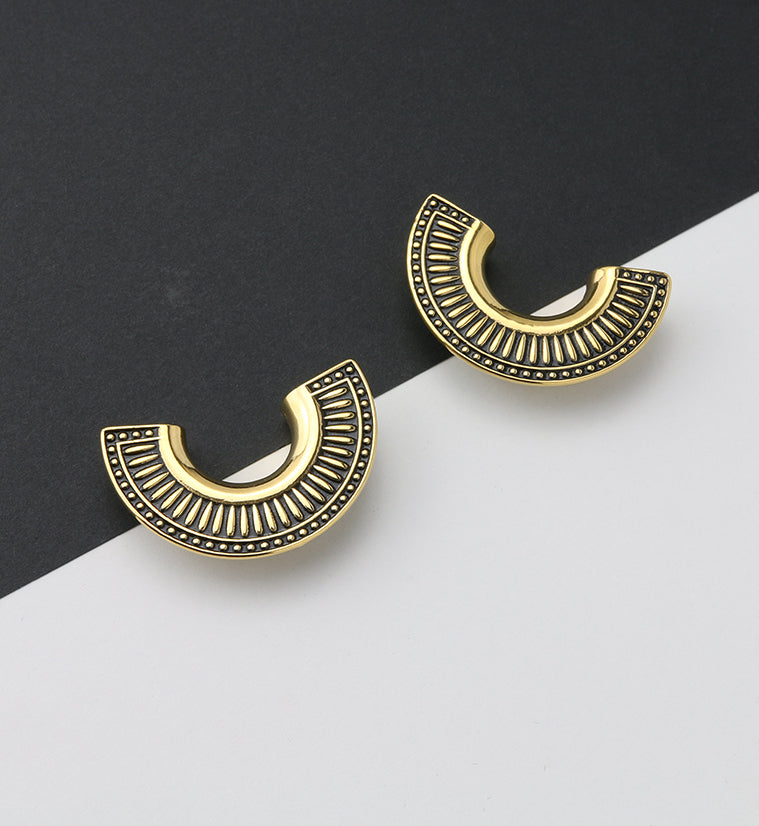 Gold PVD Insignia Ear Weights