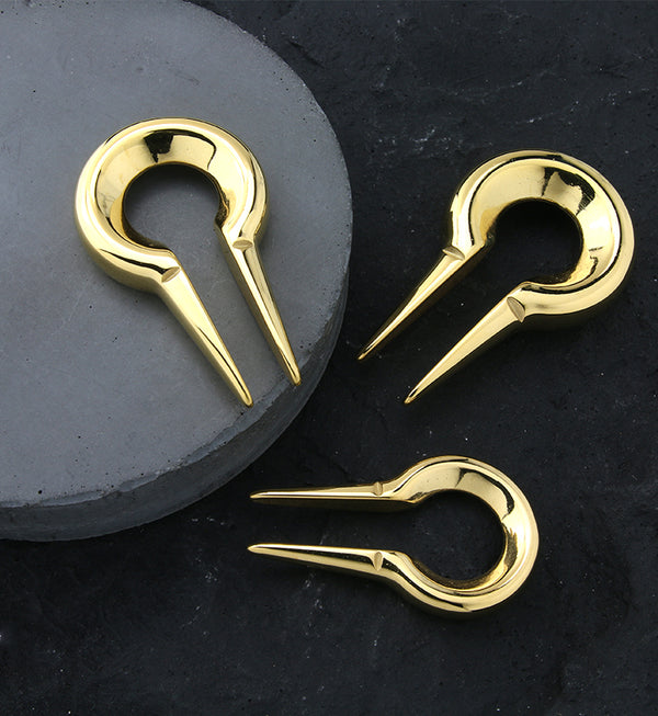 Gold PVD Keyhole Stainless Steel Ear Weights