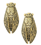 Gold PVD Locust Stainless Steel Ear Weights