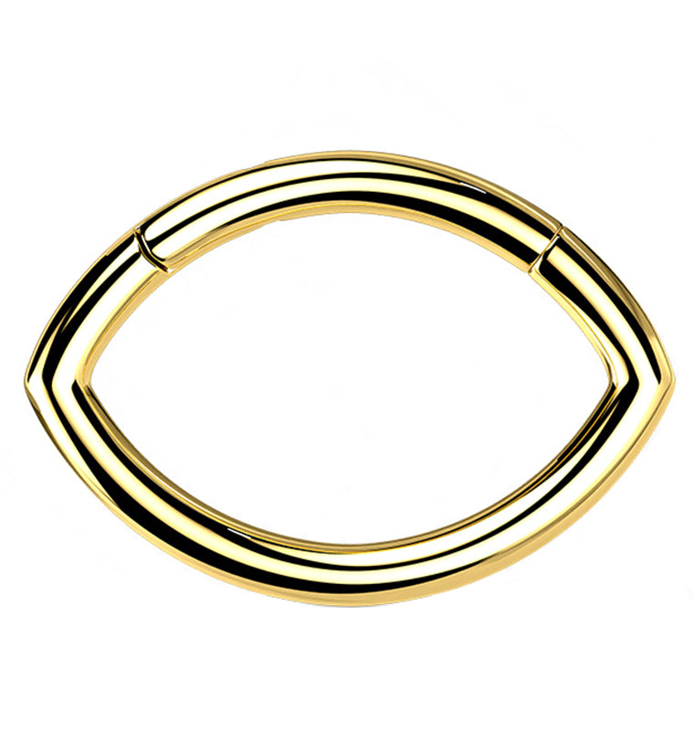 Gold PVD Oculus Titanium Hinged Segment Ring