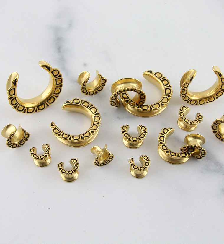 Gold PVD Petal Saddles