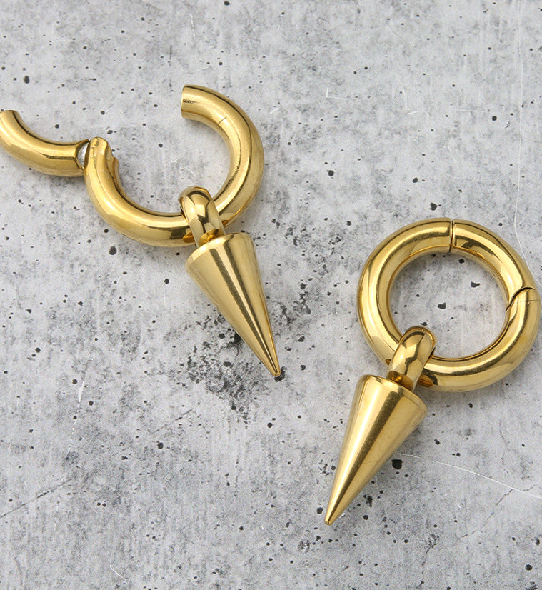 Gold PVD Raceme Hinged Ear Weights