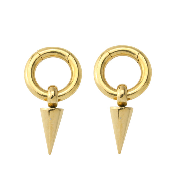 Gold PVD Raceme Hinged Ear Weights