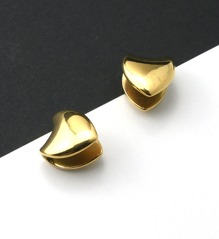 Gold PVD Shield Ear Weights