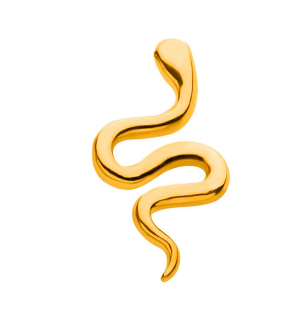 Gold PVD Snake Labret Post