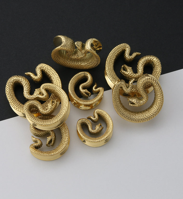 Gold PVD Snake Stainless Steel Saddles