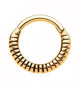 Gold PVD Tendril Hinged Segment Ring
