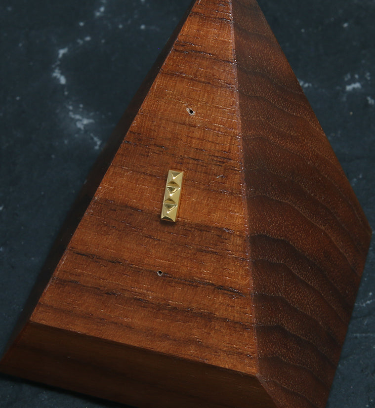 Gold PVD Triple Stud Threadless Titanium Top