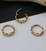 Gold PVD Twisted Hinged Segment Ring