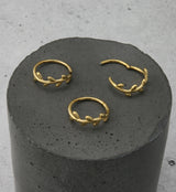 Gold PVD Vine Hinged Segment Ring