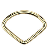 Gold PVD Wide Triangle Titanium Hinged Segment Ring