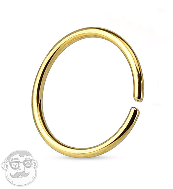 PVD Gold Seamless Stainless Steel Hoop Ring