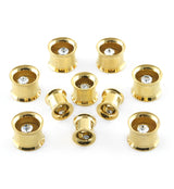 CZ Gem Gold Plated Steel Tunnel Plugs