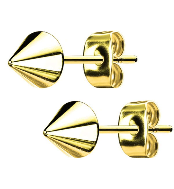 Gold PVD Spike Earrings
