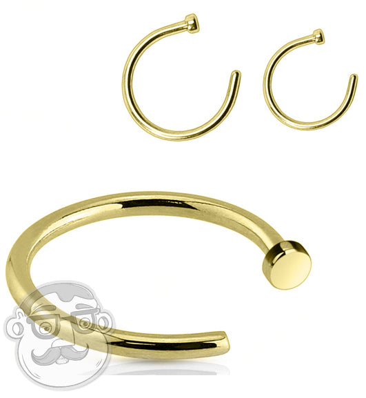 Gold Stainless Steel Nose Hoop Ring
