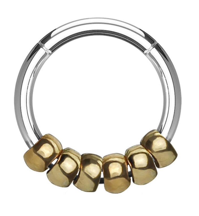 Gold Strand Hinged Segment Ring