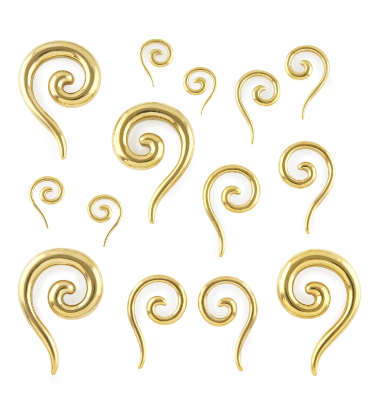 Gold Stainless Steel Tail Spirals