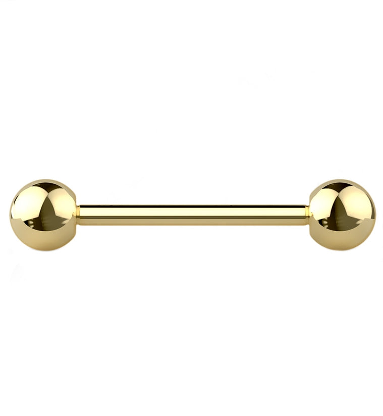 Gold PVD Titanium Barbell