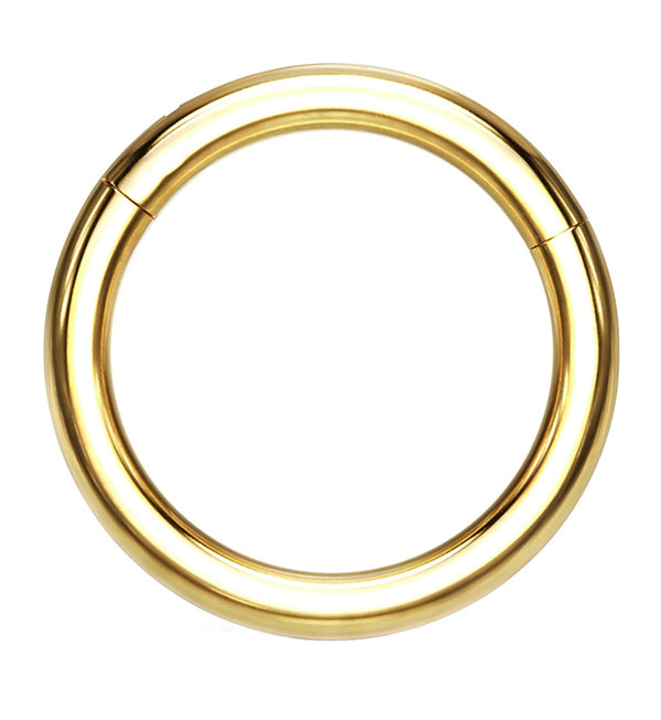 Gold PVD Titanium Hinged Segment Ring