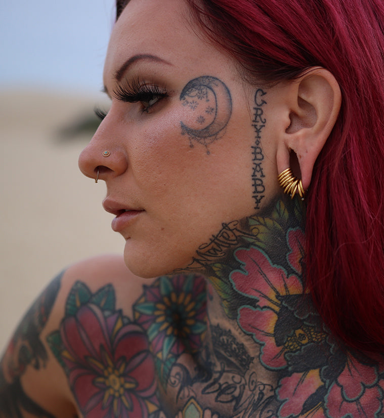 20pc Set of Gold PVD Titanium Stacked Rings