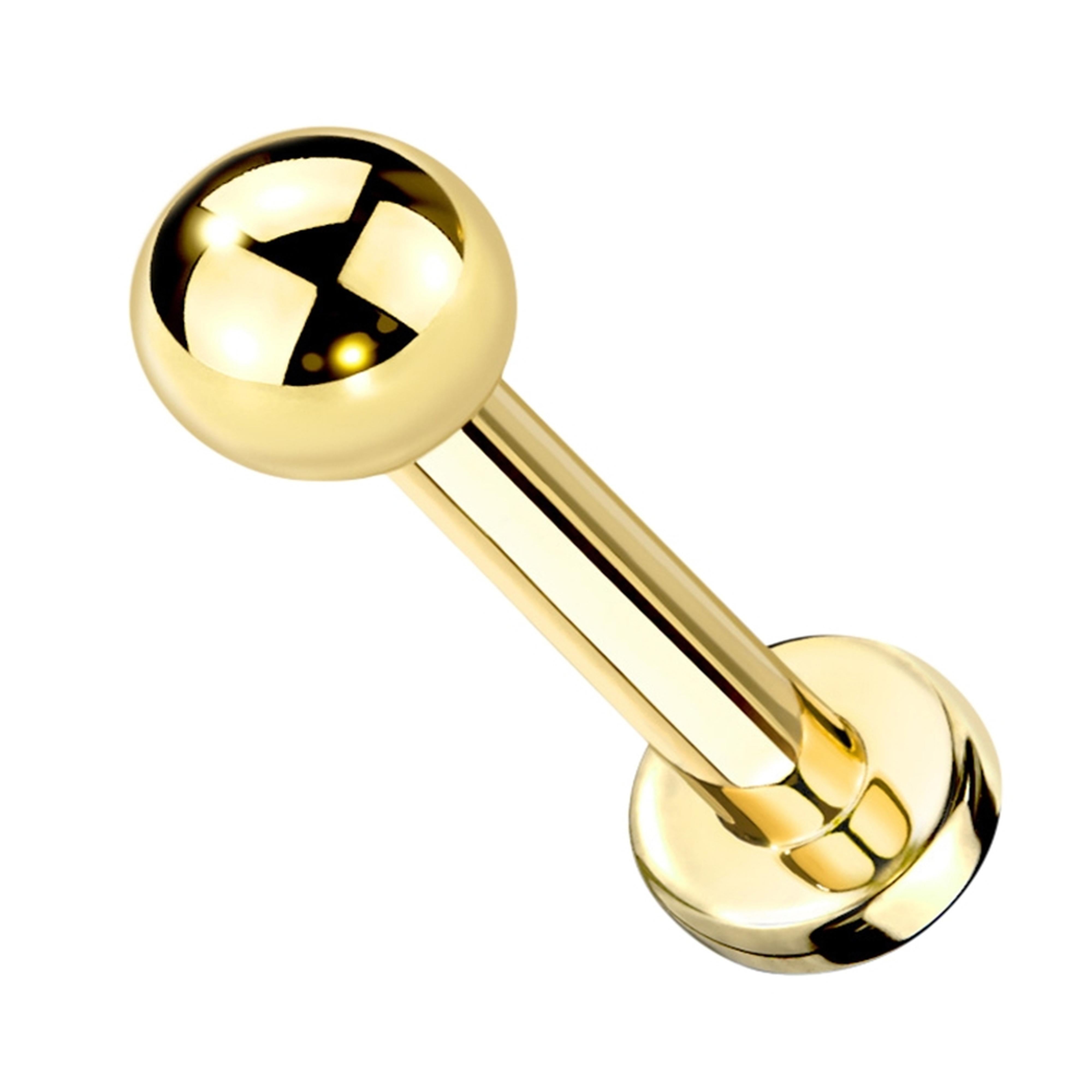 16G Gold PVD Titanium Labret