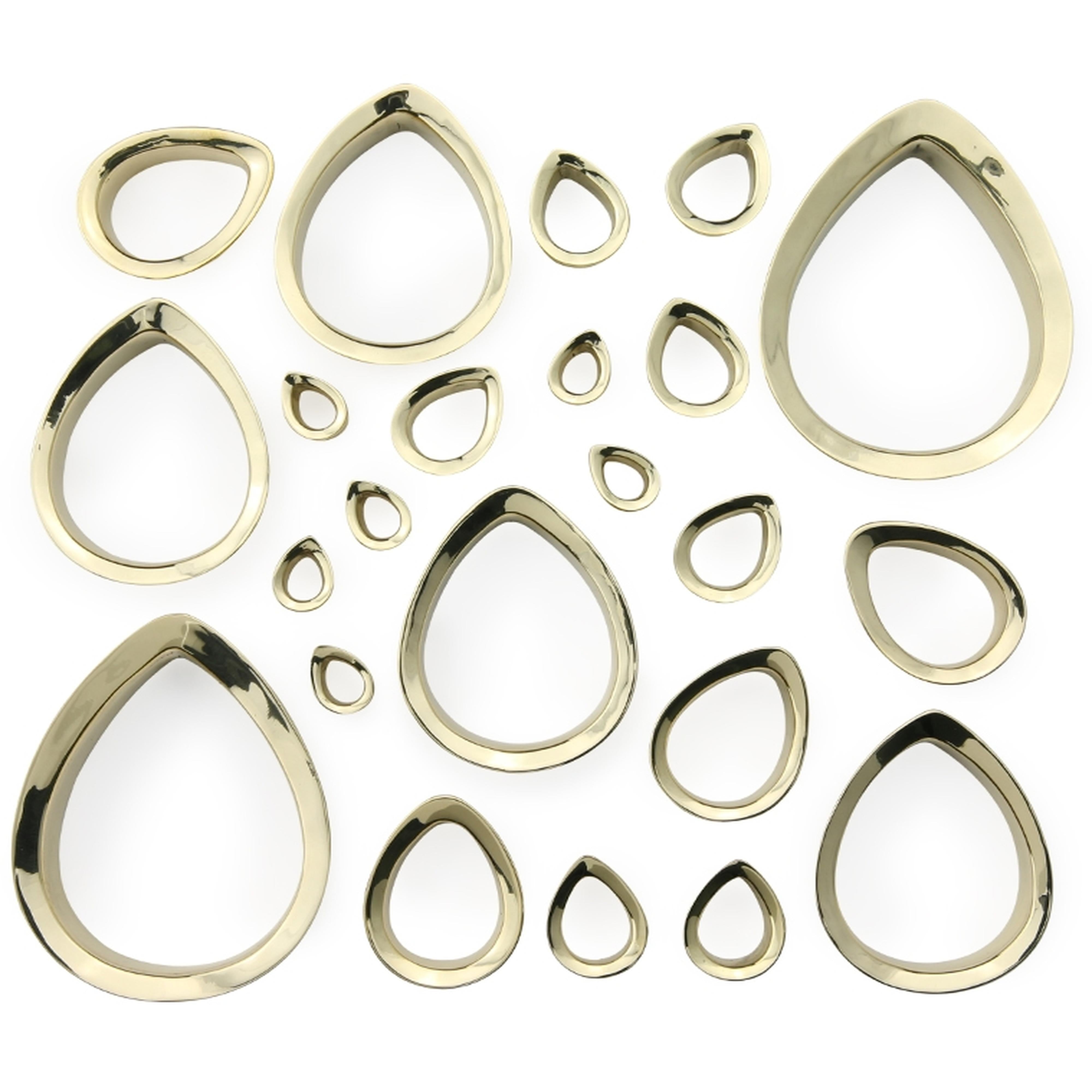 Teardrop Golden Brass Tunnels