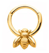 Gold PVD Bee Stainless Steel Hinged Segment Ring