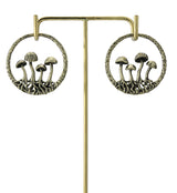 Golden Shroom Brass Ear Weights