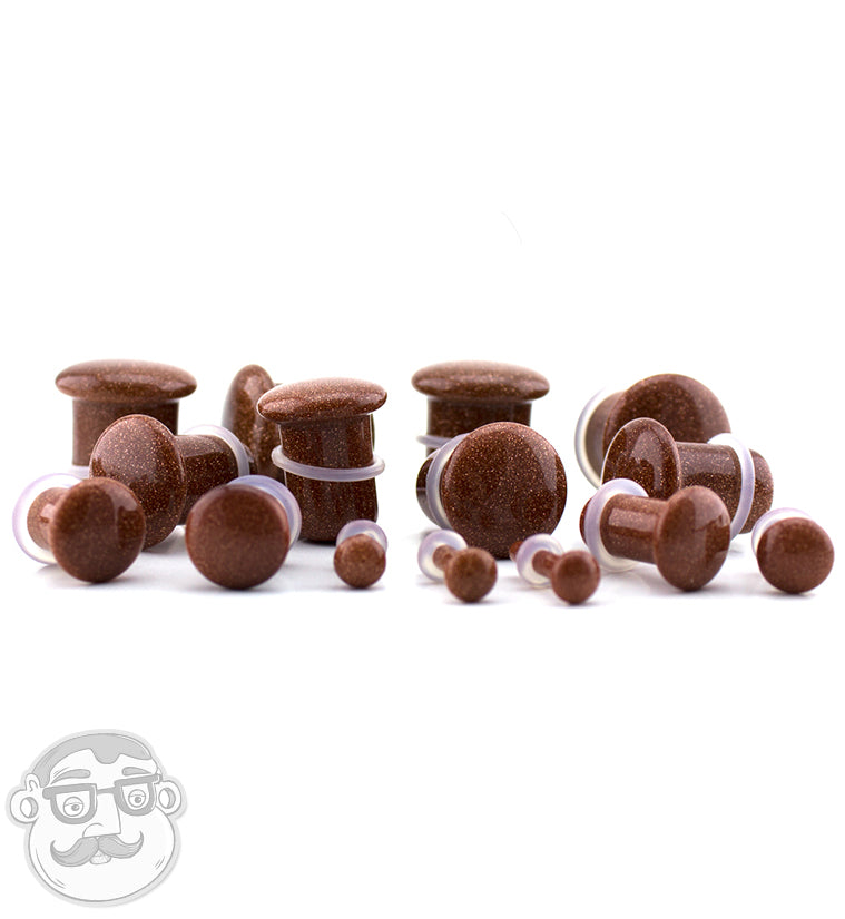 Goldstone Glass Plugs